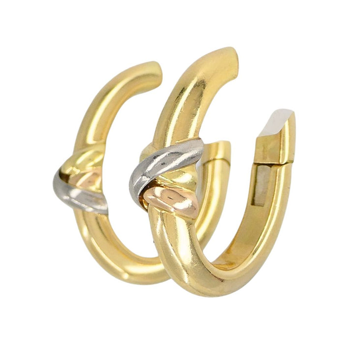 1995 Cartier 18k Gold Trinity Hoop Earrings