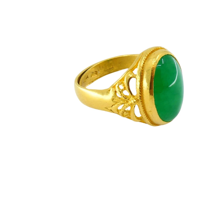Antique Ring Jade 18k Gold