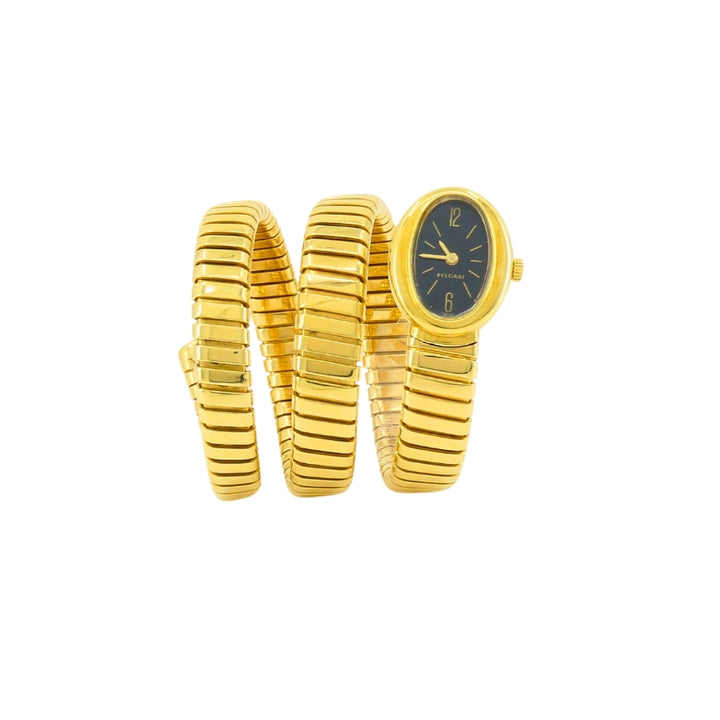 Bvlgari Bulgari Tubogas Gold Watch Oval Rare Edition