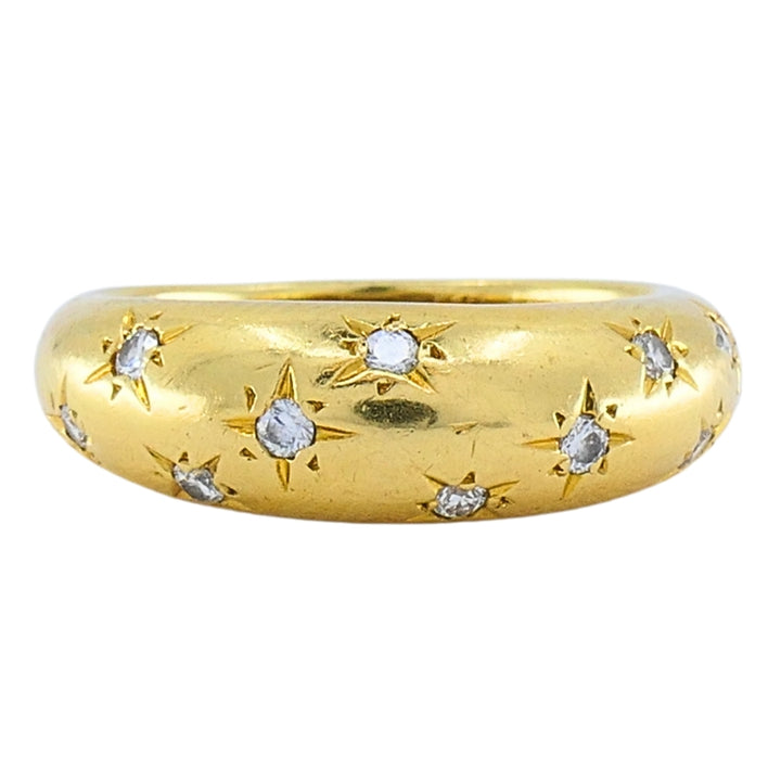 Van Cleef & Arpels Diamond 18k Gold Starburst Ring