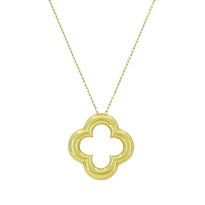 1998 Van Cleef & Arpels 18k Gold Alhambra Pendant Necklace