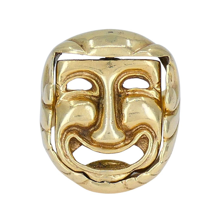 Vintage 14k Gold Greek Theater Flip Ring
