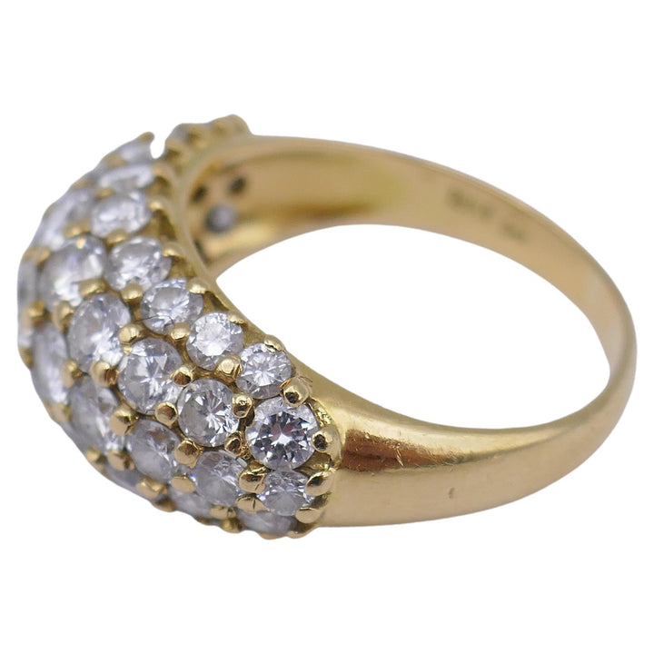 Diamond Yellow Gold Dome Ring