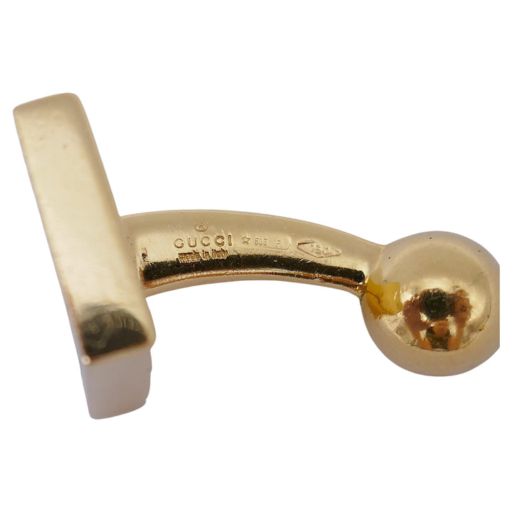 Vintage Gucci Gold Cufflinks Onyx