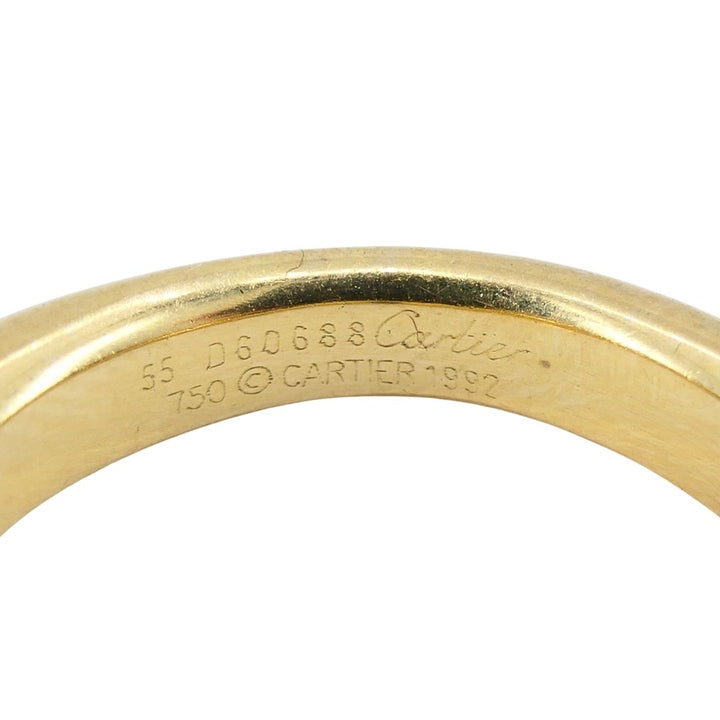 1997 Cartier 18k Gold Blue Sapphire Ellipse Band Ring