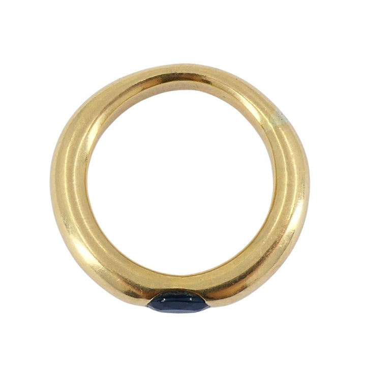 1997 Cartier 18k Gold Blue Sapphire Ellipse Band Ring