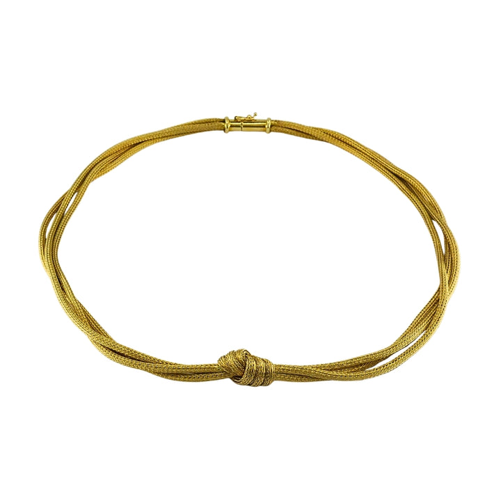 18k Gold Multi-Strand Knot Necklace