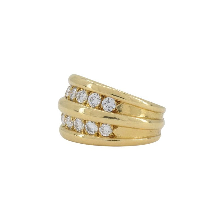 Van Cleef & Arpels 18k Gold Diamond Band Ring