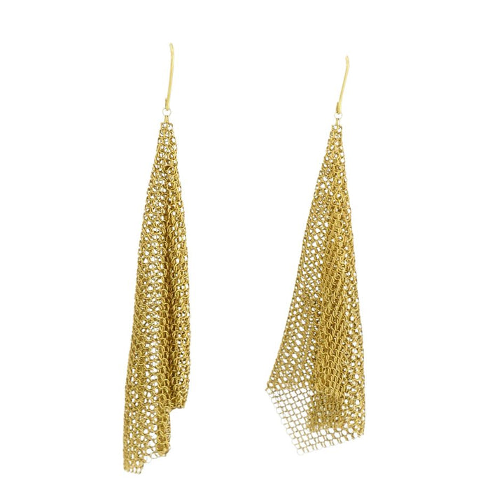Elsa Peretti for Tiffany & Co. 18k Gold Large Mesh Drop Earrings