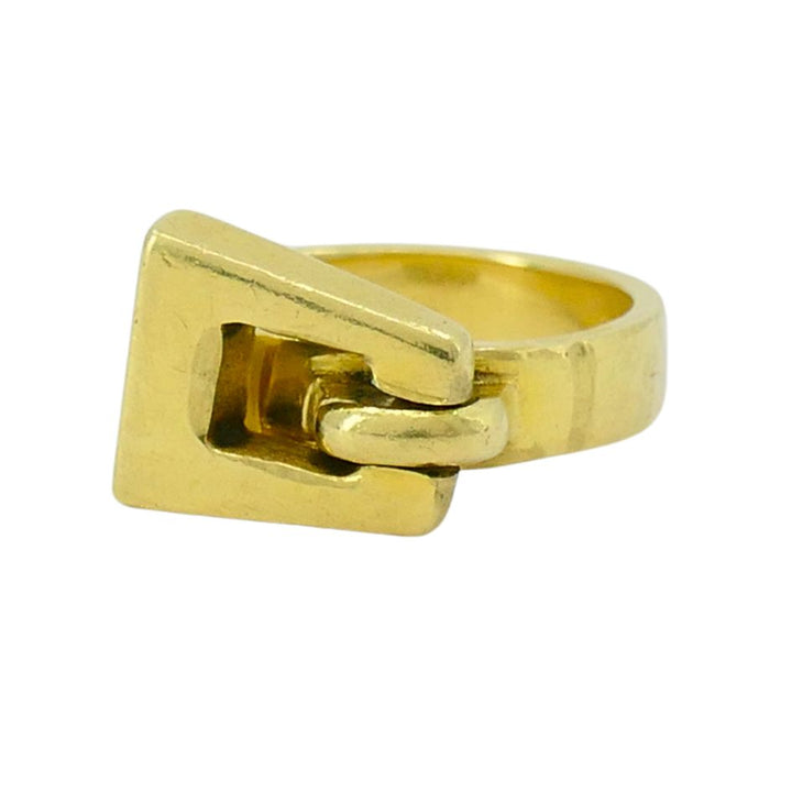 Vintage Tiffany & Co. 18k Gold Hinge Padlock Ring