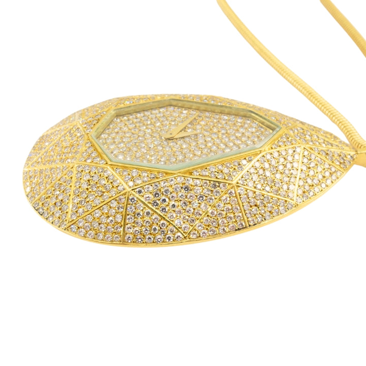 Vacheron Constantin Watch Pendant Diamond 18k Gold Certificate of Authenticity
