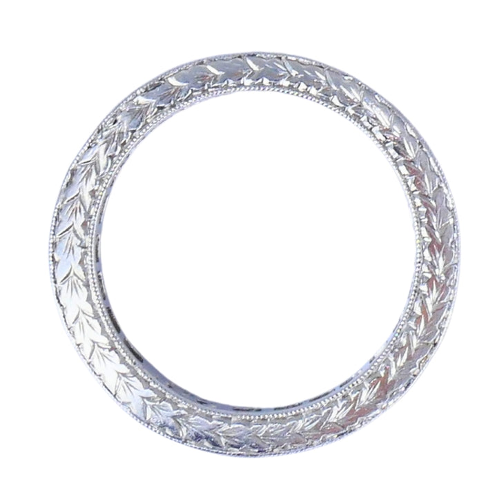 Michael Beaudry Princess Cut Diamond Eternity Band Platinum Size 6.5 Wedding Ring