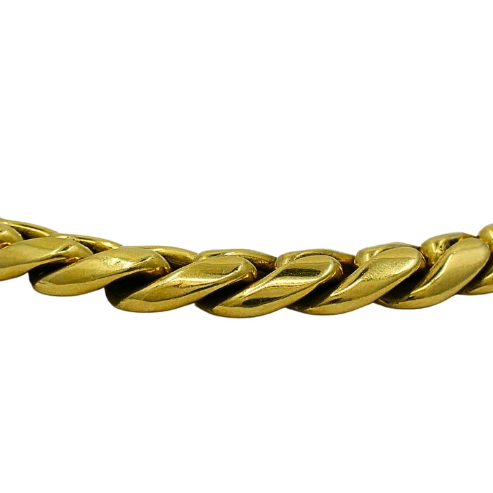 Carlo Weingrill Vintage Chain Necklace 18k Gold Heavy Link