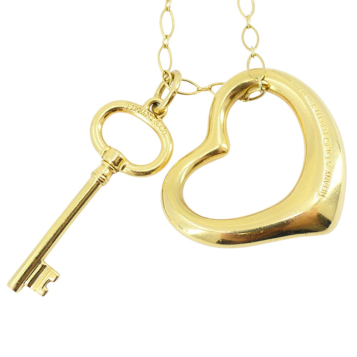 Tiffany & Co. Elsa Peretti Open Heart Key Pendant Necklace