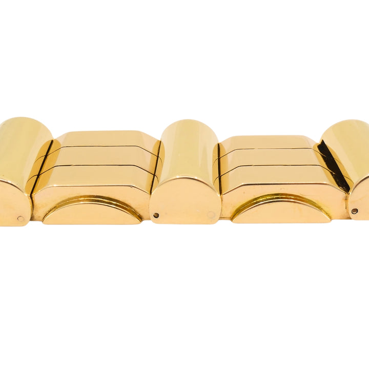 Retro French Tank Bracelet 18k Rose Yellow Gold