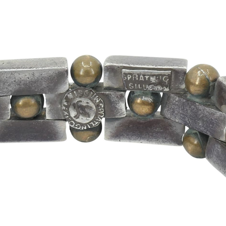 Vintage William Spratling Mexico Silver Bronze Bracelet