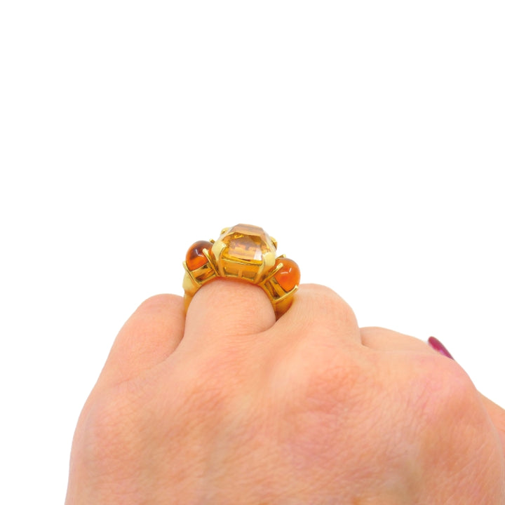 Seaman Schepps Ring 18k Gold Citrine