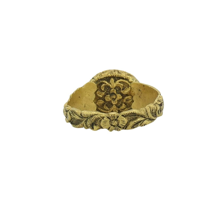 Antique 22k Gold Diamond Handmade Ring