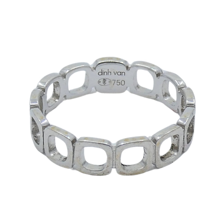 Dinh Van 18k White Gold Ring Diamond Band
