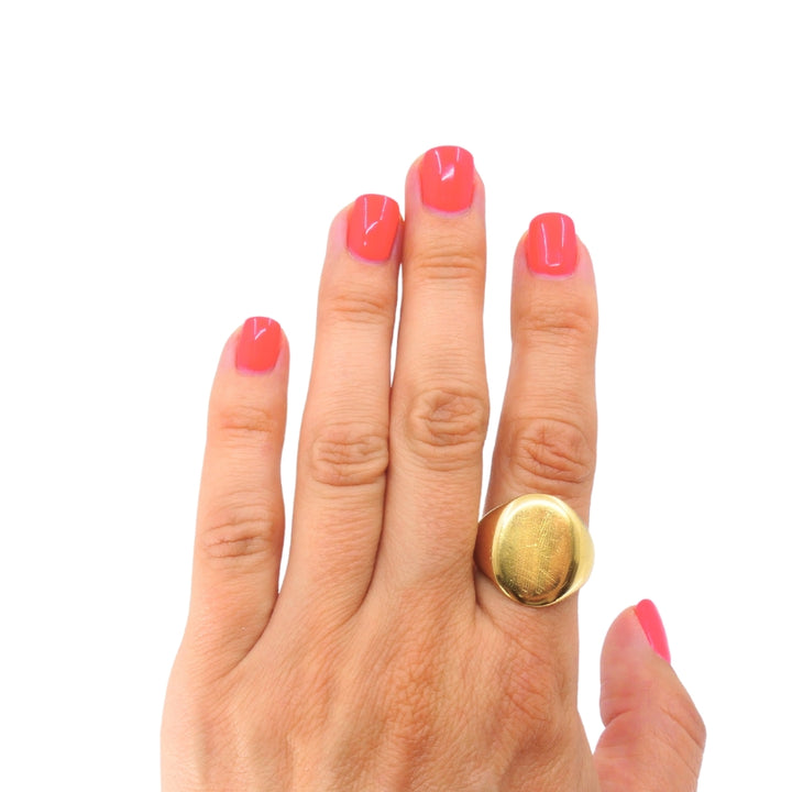 Vintage 10k Gold Monogram Signet Ring