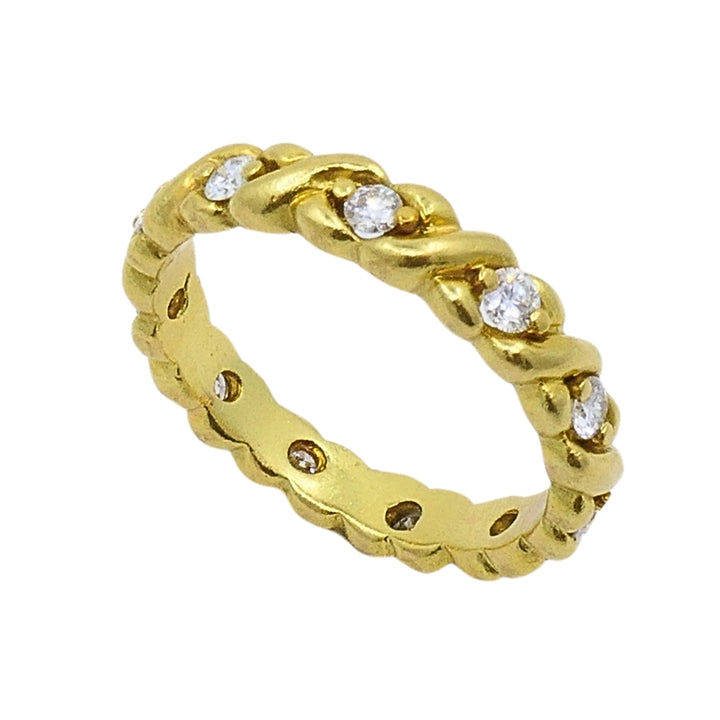 18k Gold Eternity Ring Diamond Band