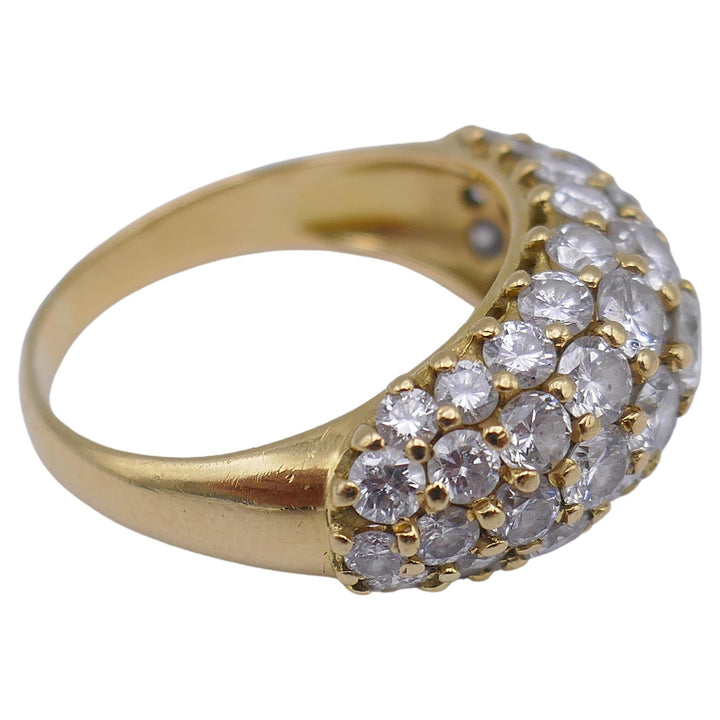 Diamond Yellow Gold Dome Ring