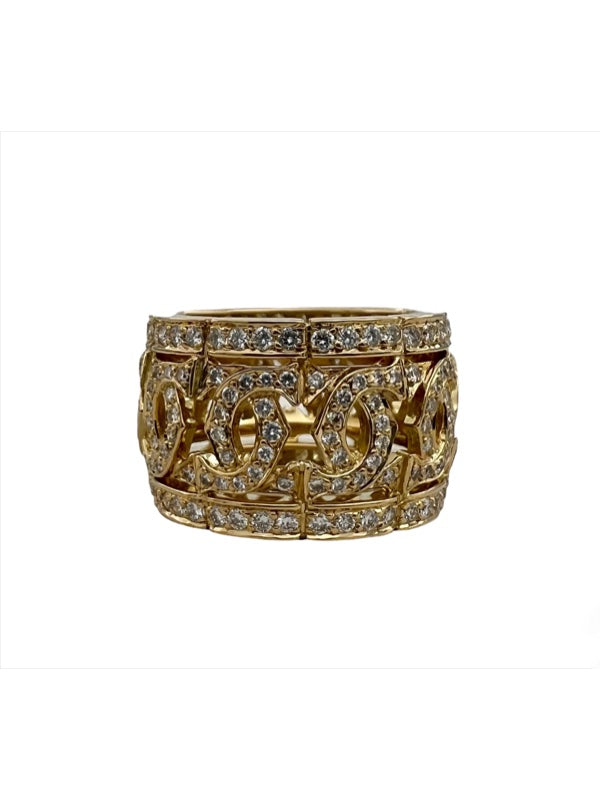 Cartier Wide Diamond Band Ring Double C de Cartier