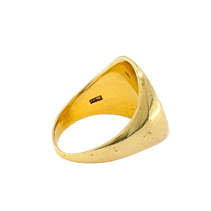Vintage 10k Gold Monogram Signet Ring