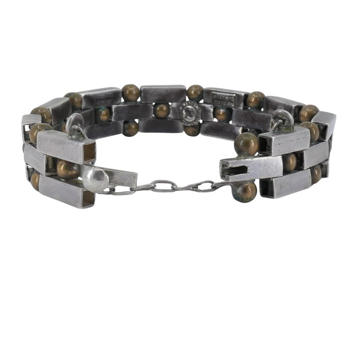 Vintage William Spratling Mexico Silver Bronze Bracelet