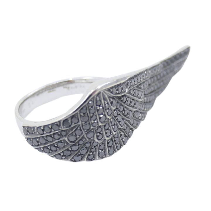 Garrard Black Diamond Wing Ring 18k Gold