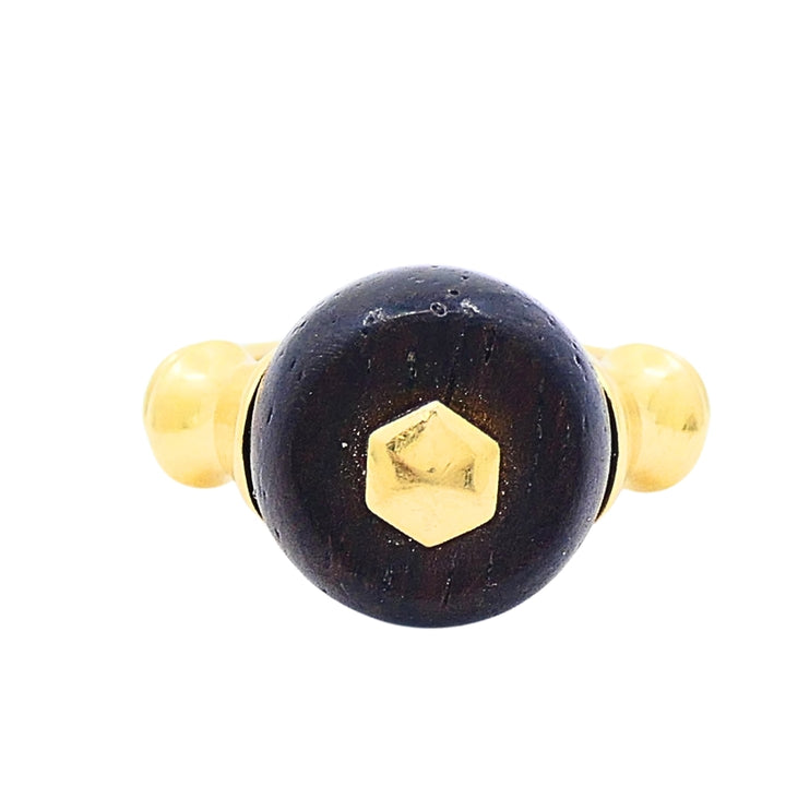 Marina B 18k Yellow Gold  Wood Ring