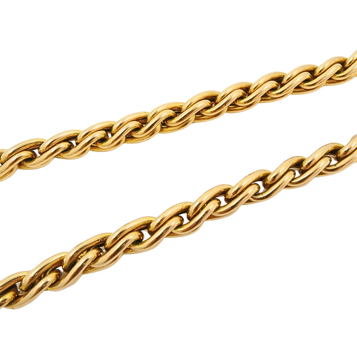 14k Gold Chain Necklace Chunky Oval Link Vintage Jewelry