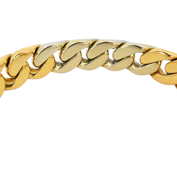 Pomellato 18k Yellow White Gold Diamond Curblink Chain Bracelet