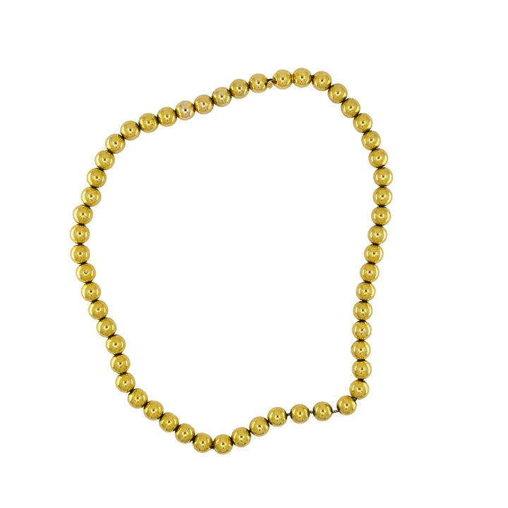 14k Gold Bead Necklace Vintage Jewelry