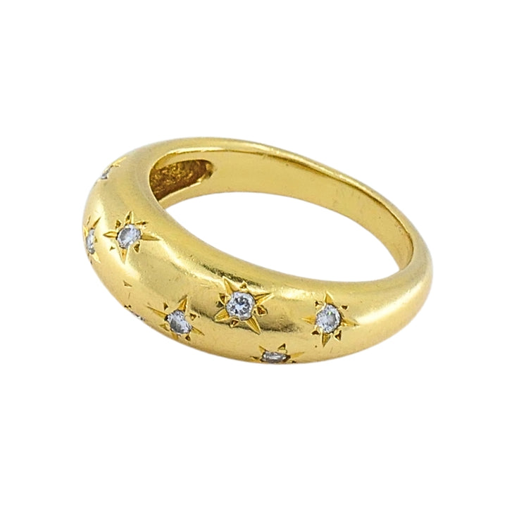 Van Cleef & Arpels Diamond 18k Gold Starburst Ring