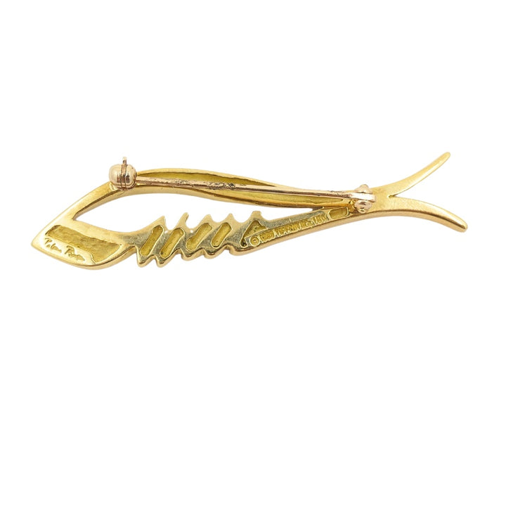 Tiffany & Co. Paloma Picasso Fish 18k Gold Brooch