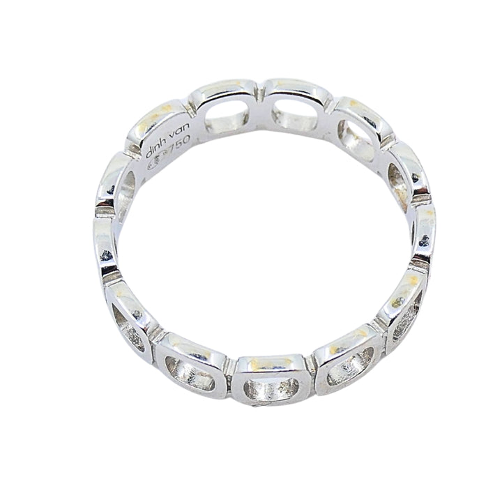 Dinh Van 18k White Gold Ring Diamond Band