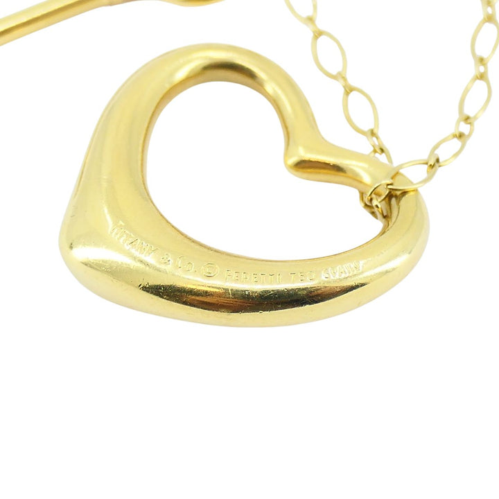 Tiffany & Co. Elsa Peretti Open Heart Key Pendant Necklace