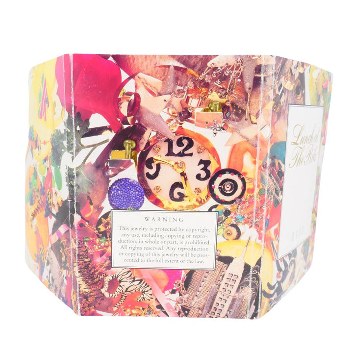 1990 Lunch At The Ritz Carte Du Jour African Animal Gold Silver Clip Earrings