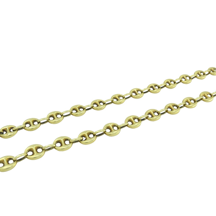 14k Gold Mariner Link Chain Necklace Vintage Jewelry