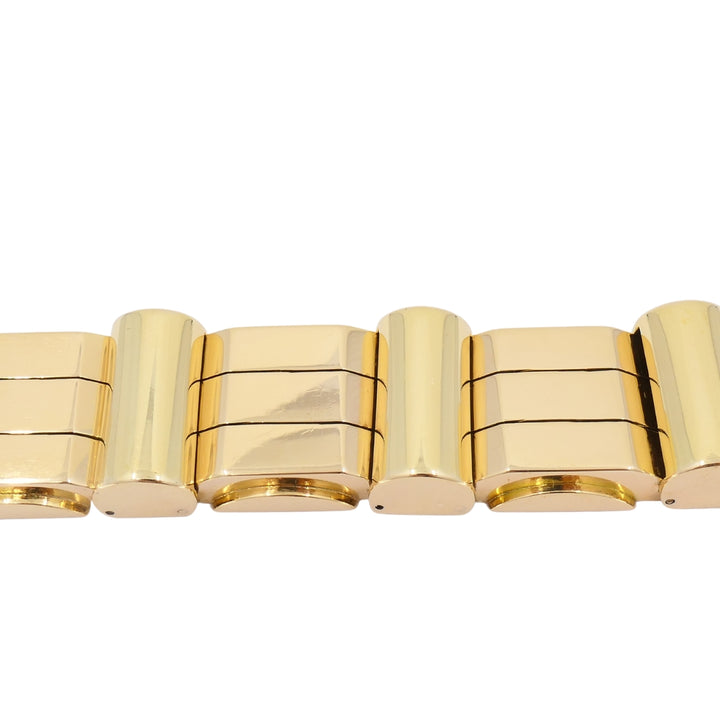 Retro French Tank Bracelet 18k Rose Yellow Gold