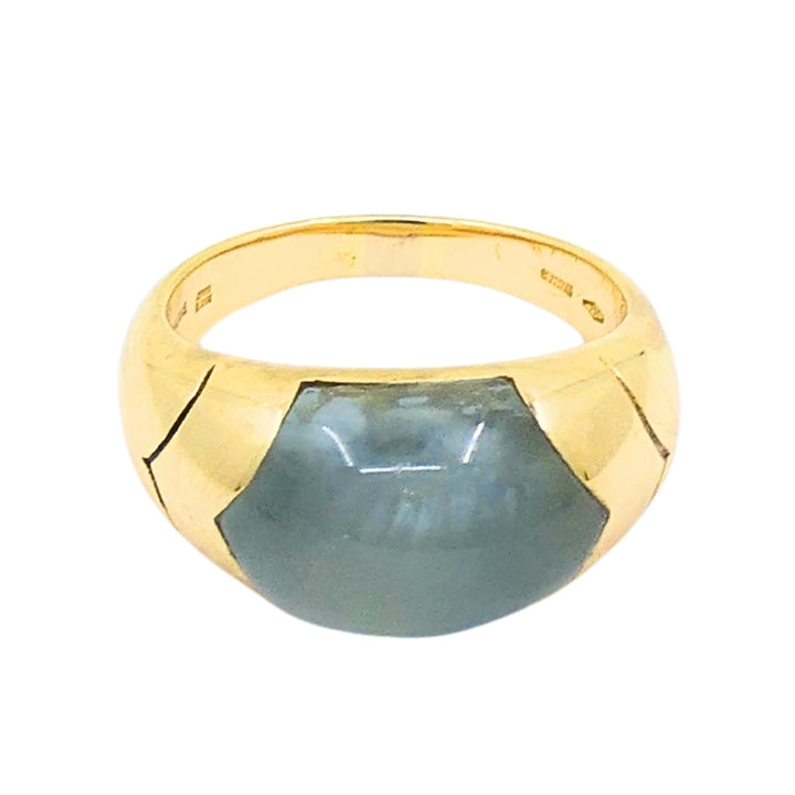 Bvlgari Bulgari 18k Gold Ring Aquamarine
