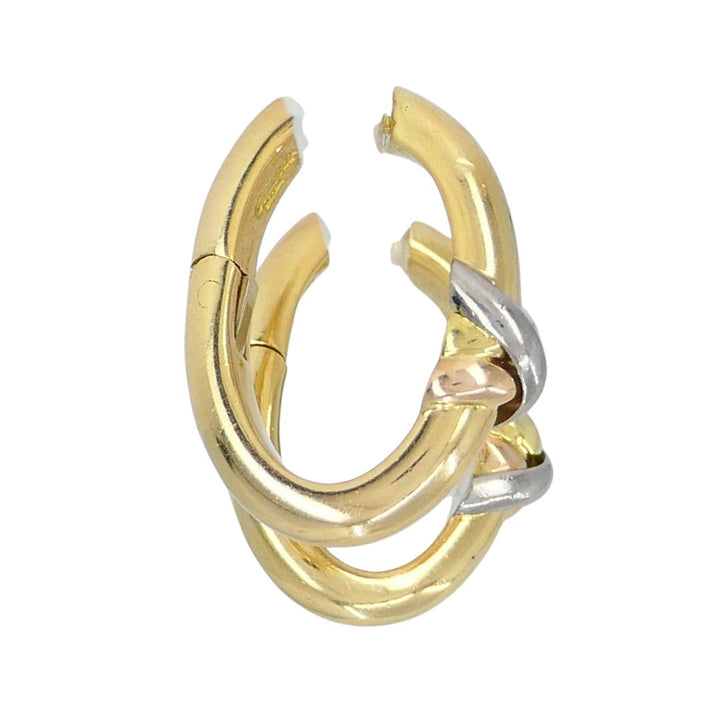 1995 Cartier 18k Gold Trinity Hoop Earrings