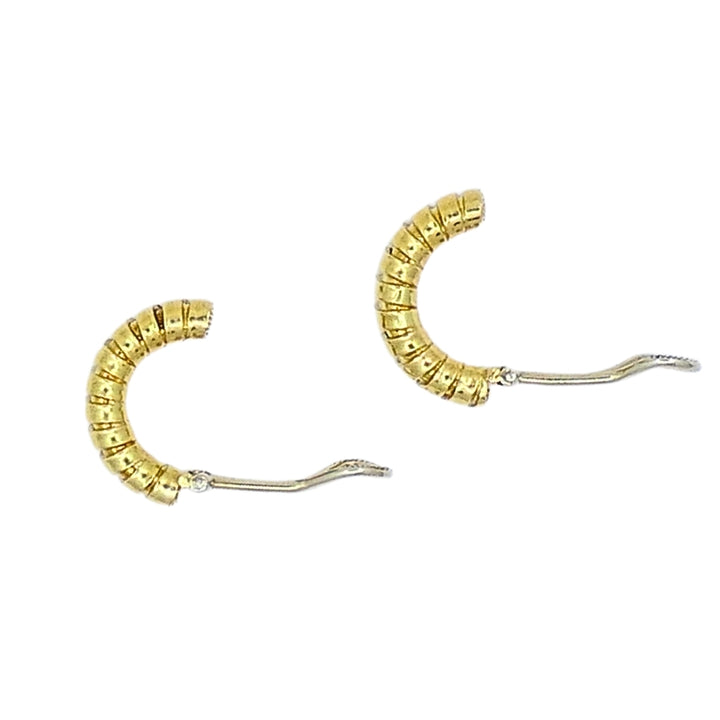 18k Gold Carlo Weingrill Huggie Earrings Tubogas Design