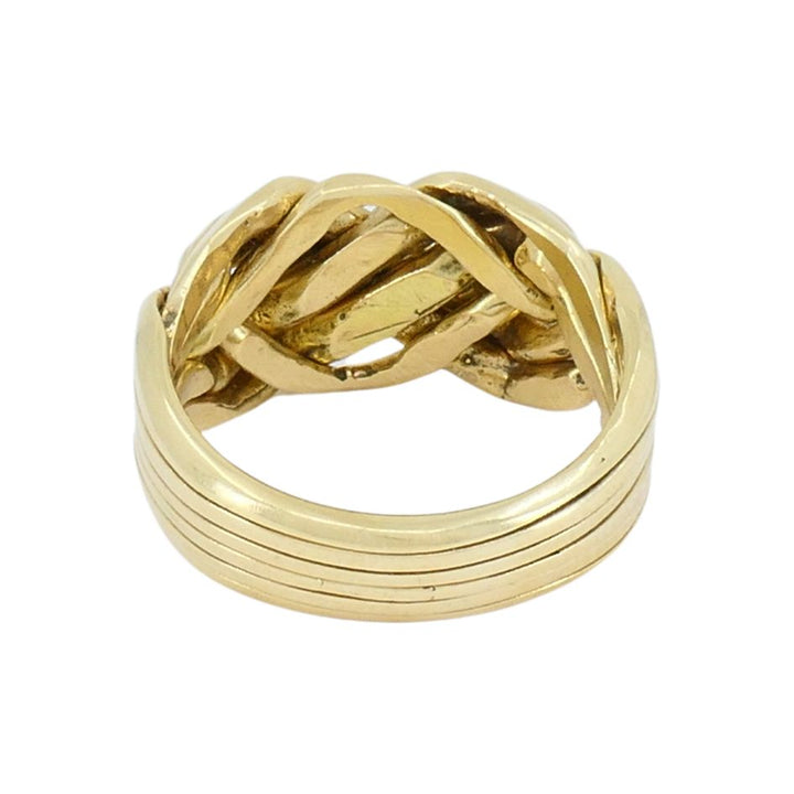 Vintage 14k Gold 6 Band Puzzle Ring sz 11