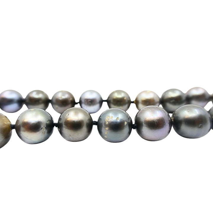 Tahitian Pearl Necklace 14k Gold Clasp