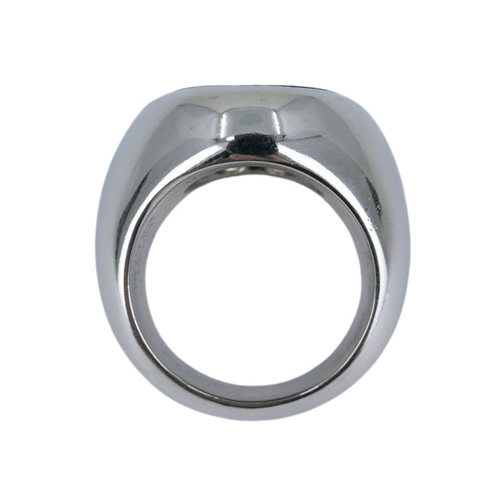 Bulgari Platinum Sapphire Custom Family Crest Signet Ring