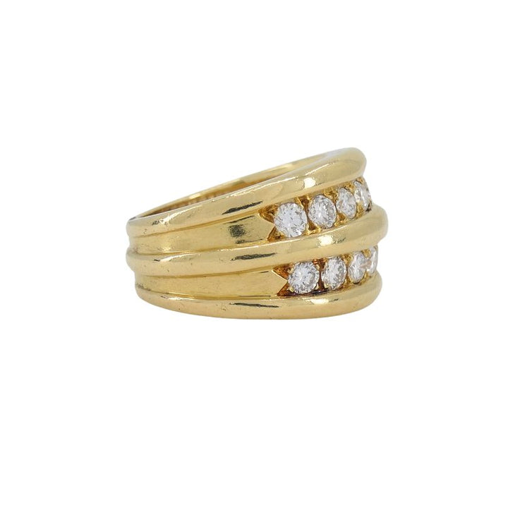 Van Cleef & Arpels 18k Gold Diamond Band Ring