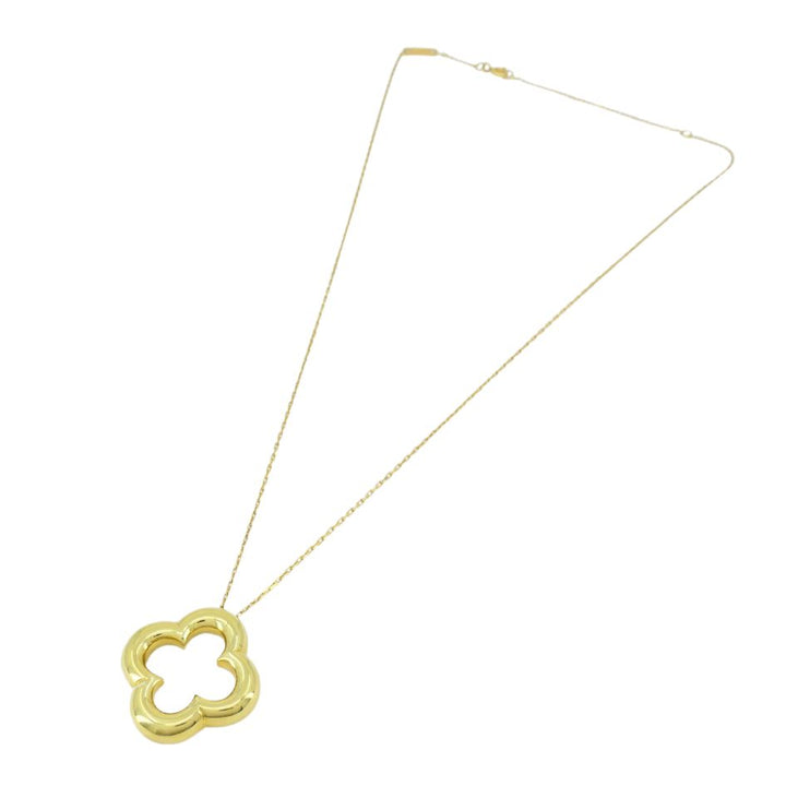 1998 Van Cleef & Arpels 18k Gold Alhambra Pendant Necklace