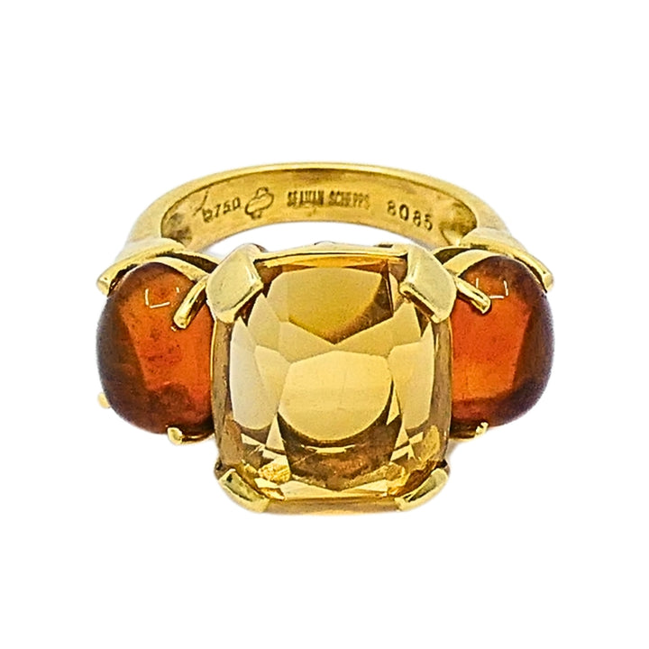 Seaman Schepps Ring 18k Gold Citrine